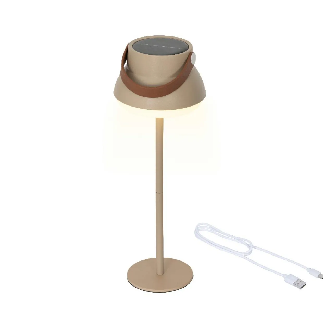 Lampe de table solaire 100 lumens (H36 cm) Tokyo Beige