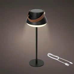 Lampe de table solaire 100 lumens (H36 cm) Tokyo Noir