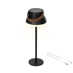 Lampe de table solaire 100 lumens (H36 cm) Tokyo Noir