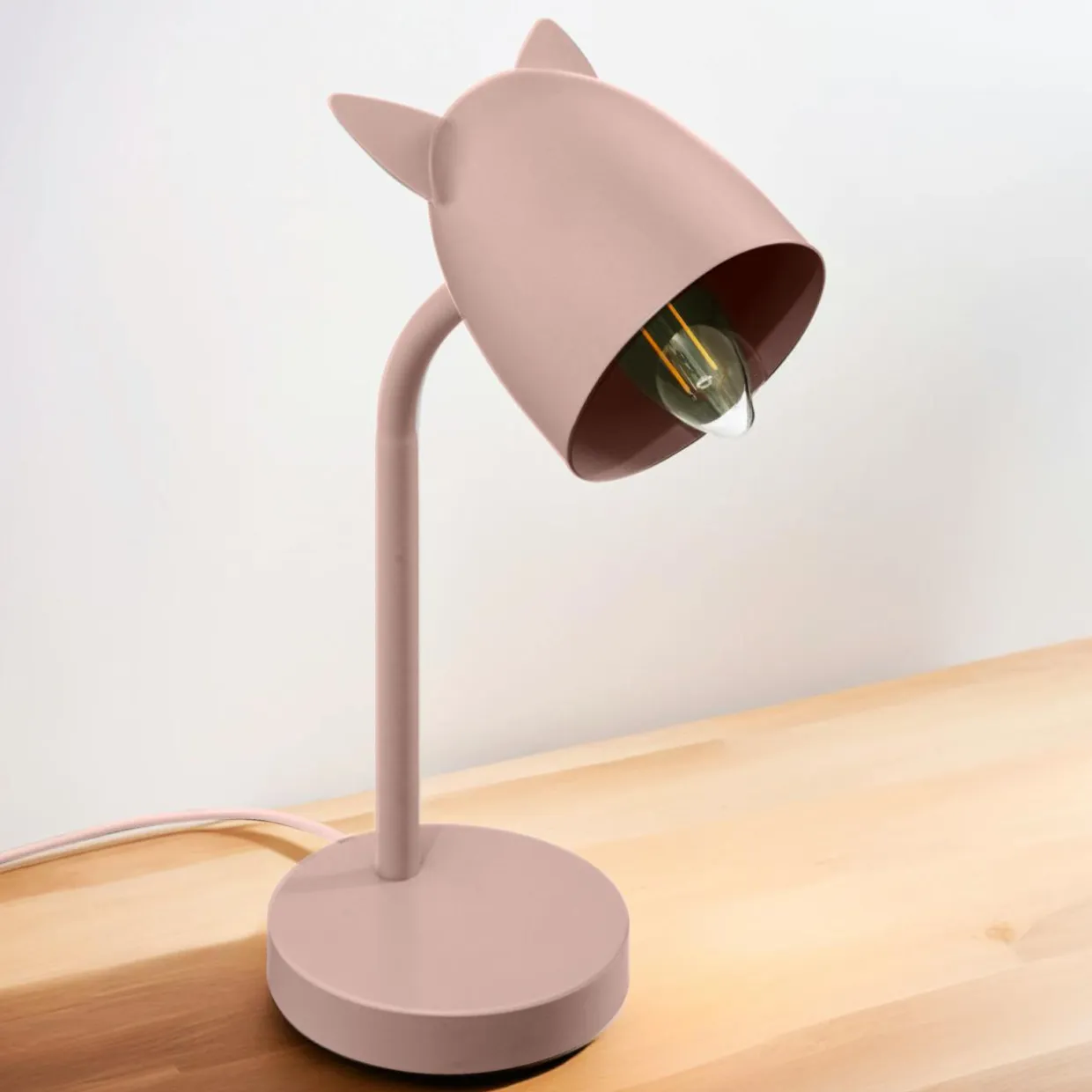Lampe enfant à poser (H31 cm) Oreilles Rose