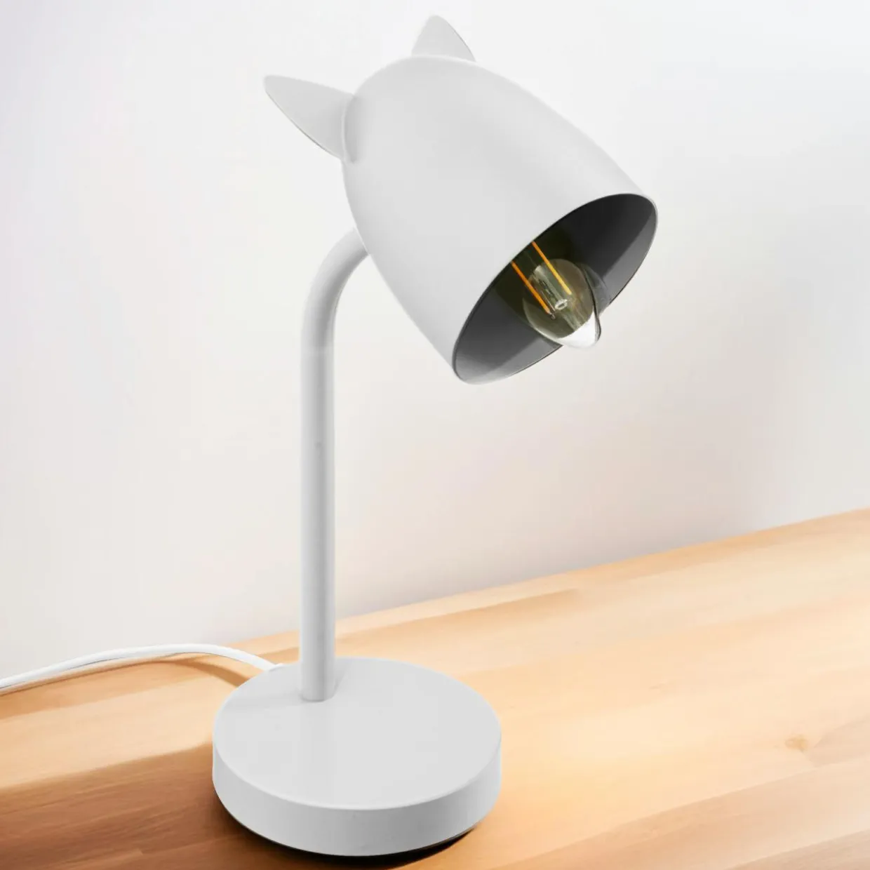 Lampe enfant à poser (H31 cm) Oreilles Blanche
