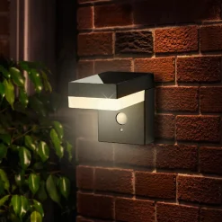 Lampe murale solaire 600 lumens (H12,5 cm) Elite Gris anthracite
