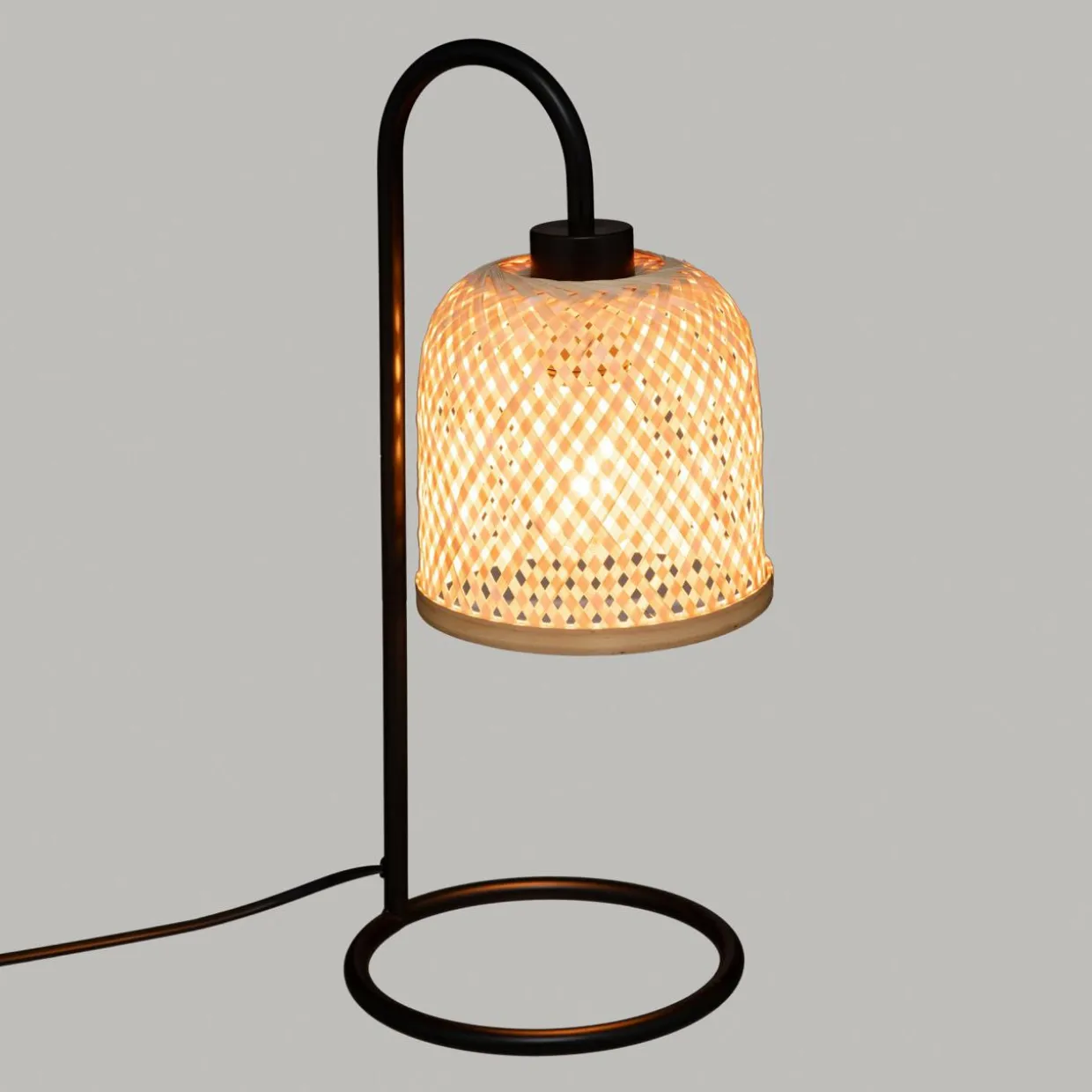 Lampe à poser bambou (H43,5 cm) Ali Beige naturel