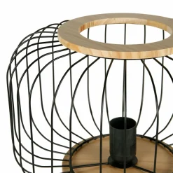 Lampe à poser bois et métal (H38 cm) Cicerone Noir