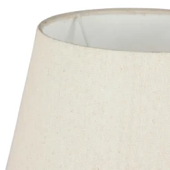 Lampe à poser céramique et coton (H45 cm) Cezanne Blanche