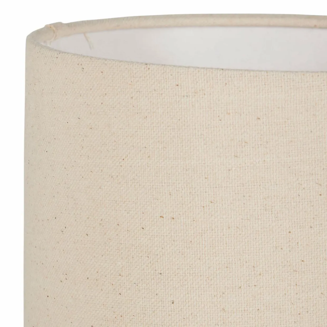 Lampe à poser céramique et lin (H34,5 cm) Aurora Blanche