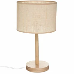 Lampe à poser en bois (H42 cm) Della Beige