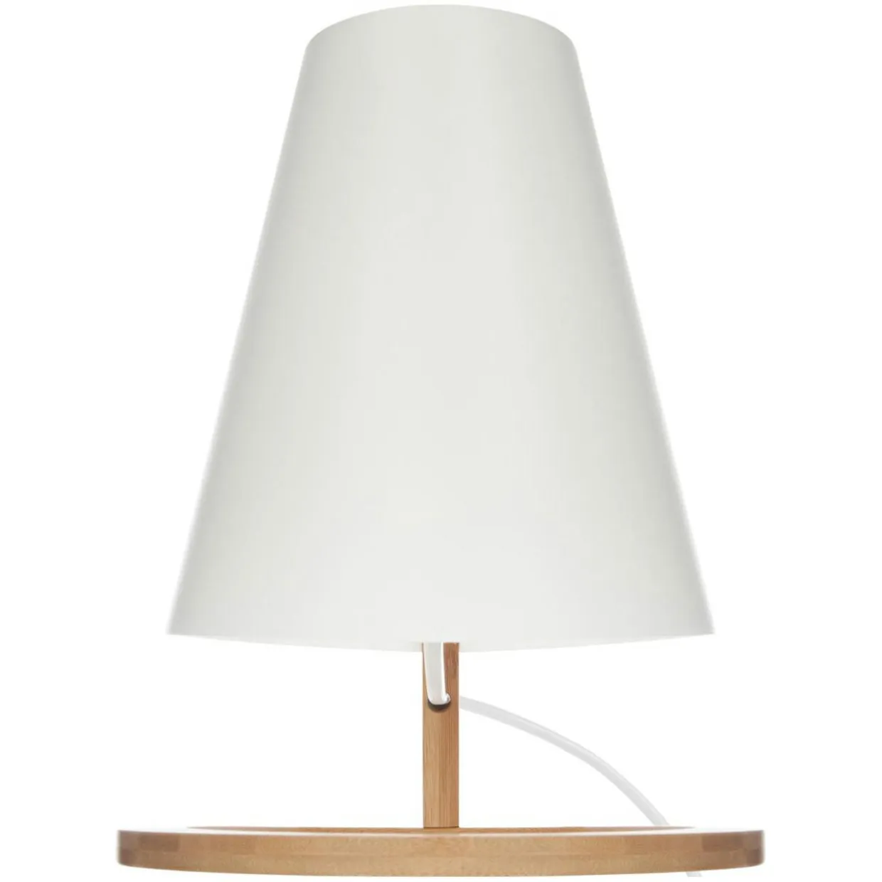 Lampe à poser en bois (H26 cm) Roni Blanche
