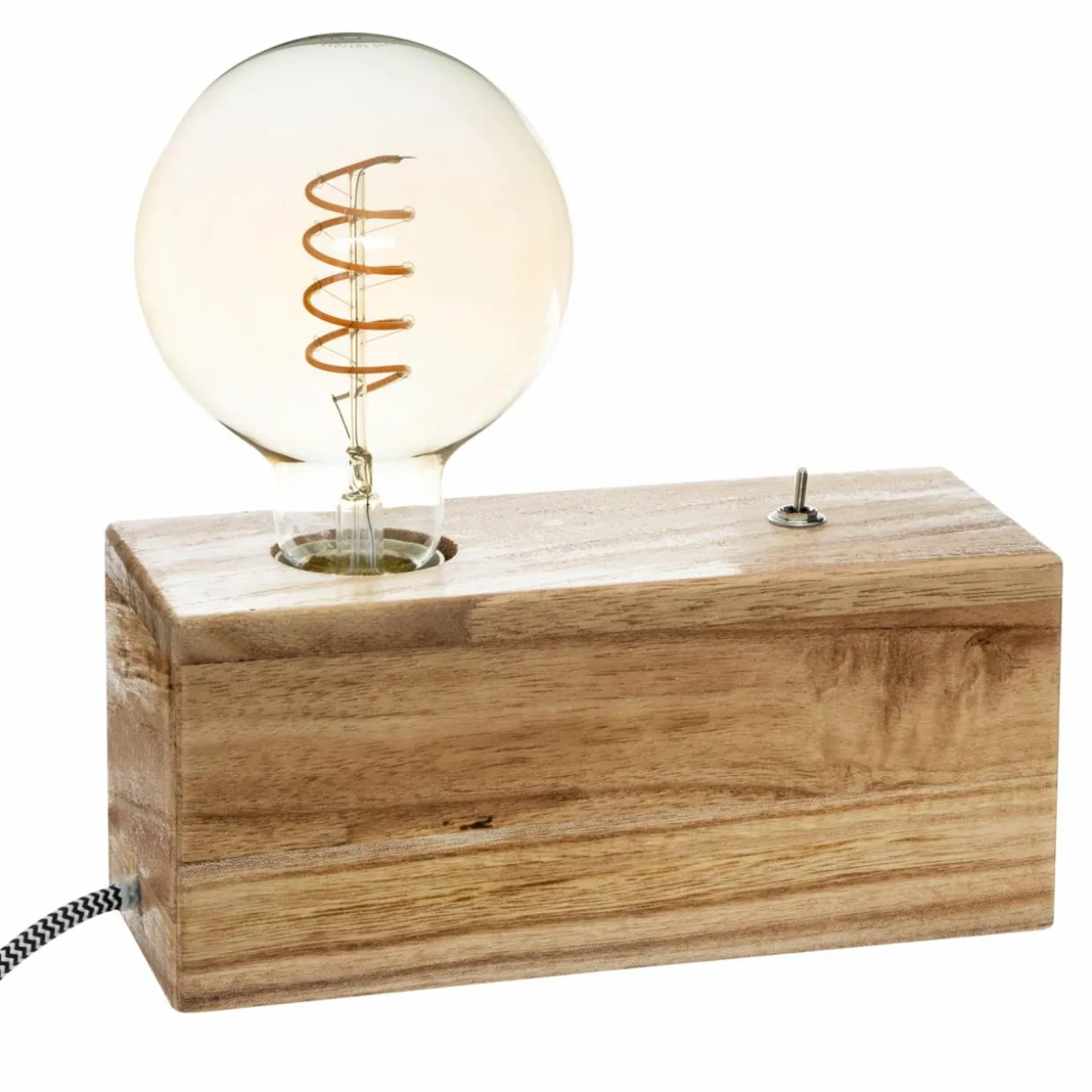 Lampe à poser en bois (H8 cm) Tibu Naturel
