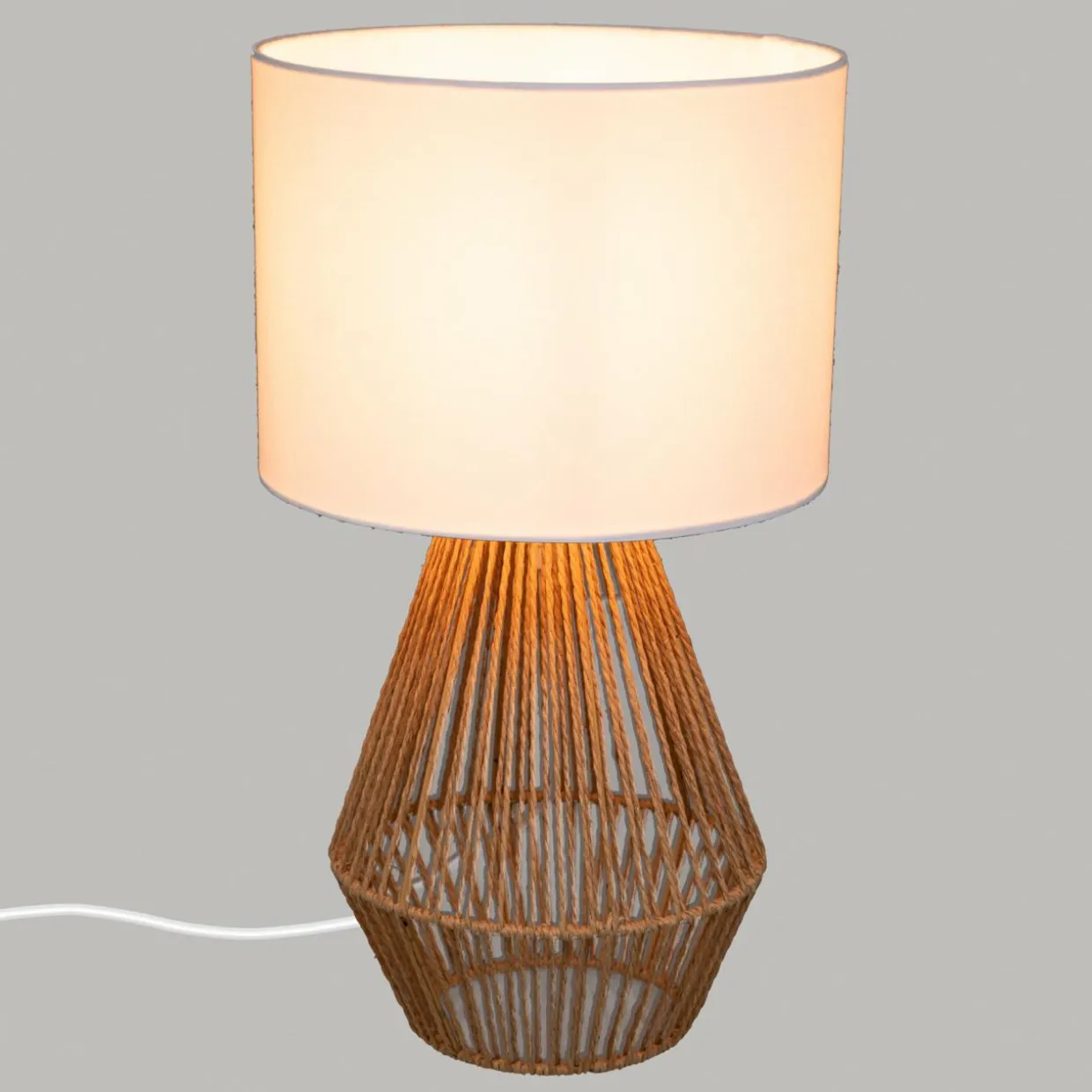 Lampe à poser en cordes (H40 cm) Lila Naturelle