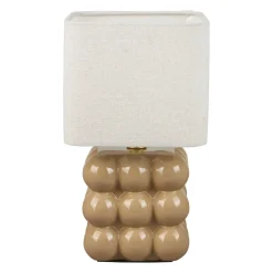Lampe à poser en céramique (H27 cm) Pompon Beige