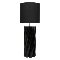 Lampe à poser en Céramique (H104 cm) Twist Noire