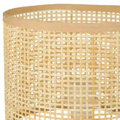 Lampe à poser en métal et bambou (H35 cm) Amphore Beige