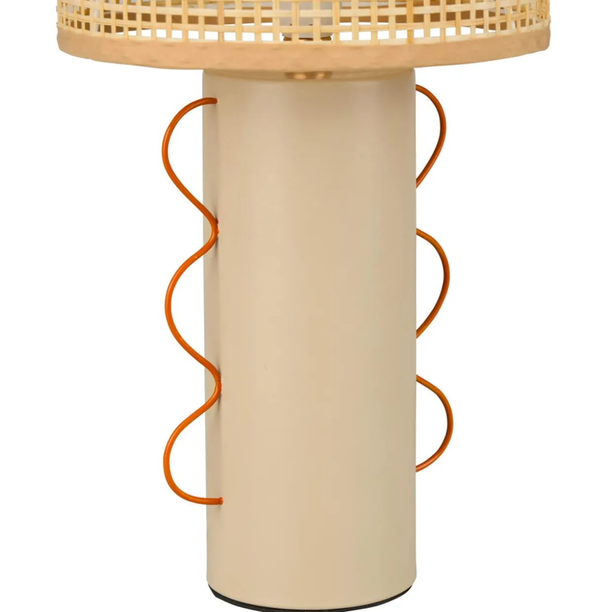 Lampe à poser en métal et bambou (H35 cm) Amphore Beige