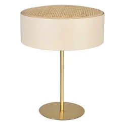 Lampe à poser en Métal et Bambou (H33.5 cm) Ambre Beige