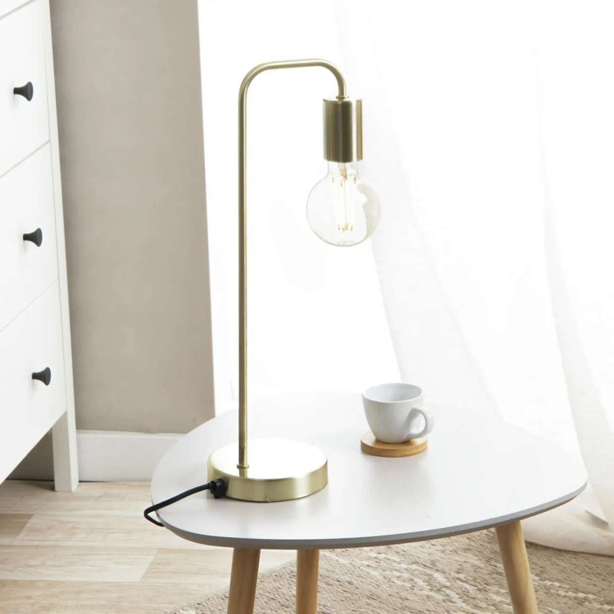 Lampe à poser en métal (H45 cm) Keli Or