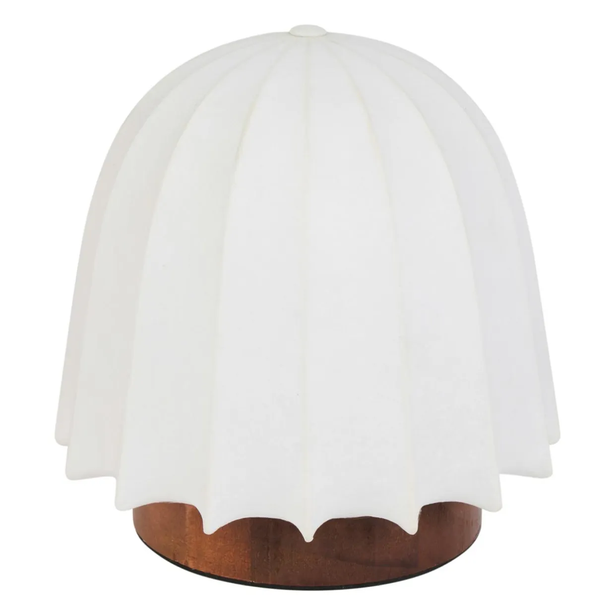 Lampe à poser en Tissu et Métal (H19 cm) Marcel Marron