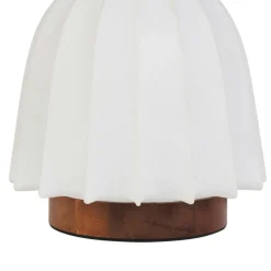 Lampe à poser en Tissu et Métal (H19 cm) Marcel Marron
