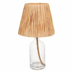 Lampe à poser en verre et corde (H40 cm) Haddock Naturel