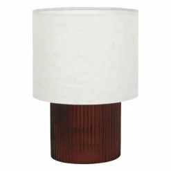 Lampe à poser en verre rétro (H22 cm) Teca Marron