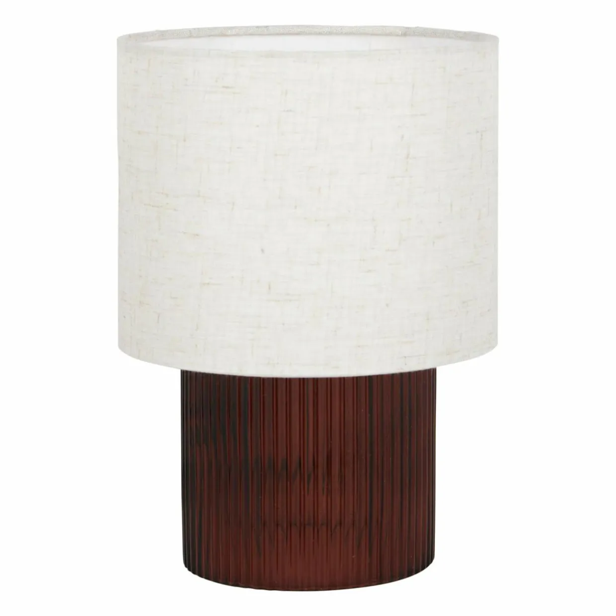 Lampe à poser en verre rétro (H22 cm) Teca Marron