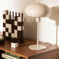 Lampe à poser métal (38 cm) Savio Beige