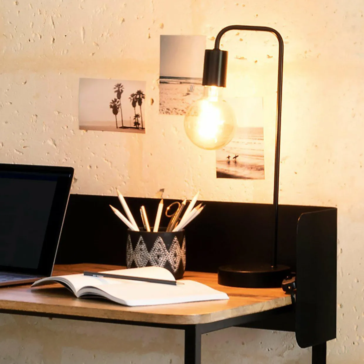 Lampe à poser métal (H45,5 cm) Arietis Noir