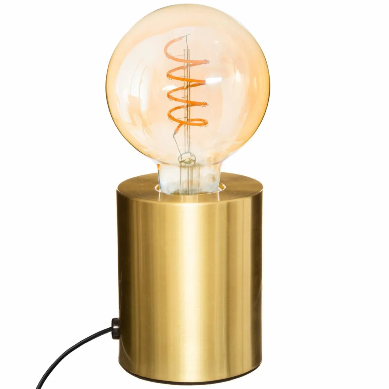 Lampe à poser métal (H10 cm) Tube Or