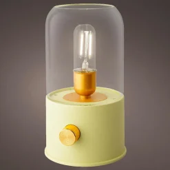 Lampe tempête sans fil rechargeable USB (H20 cm) Vert