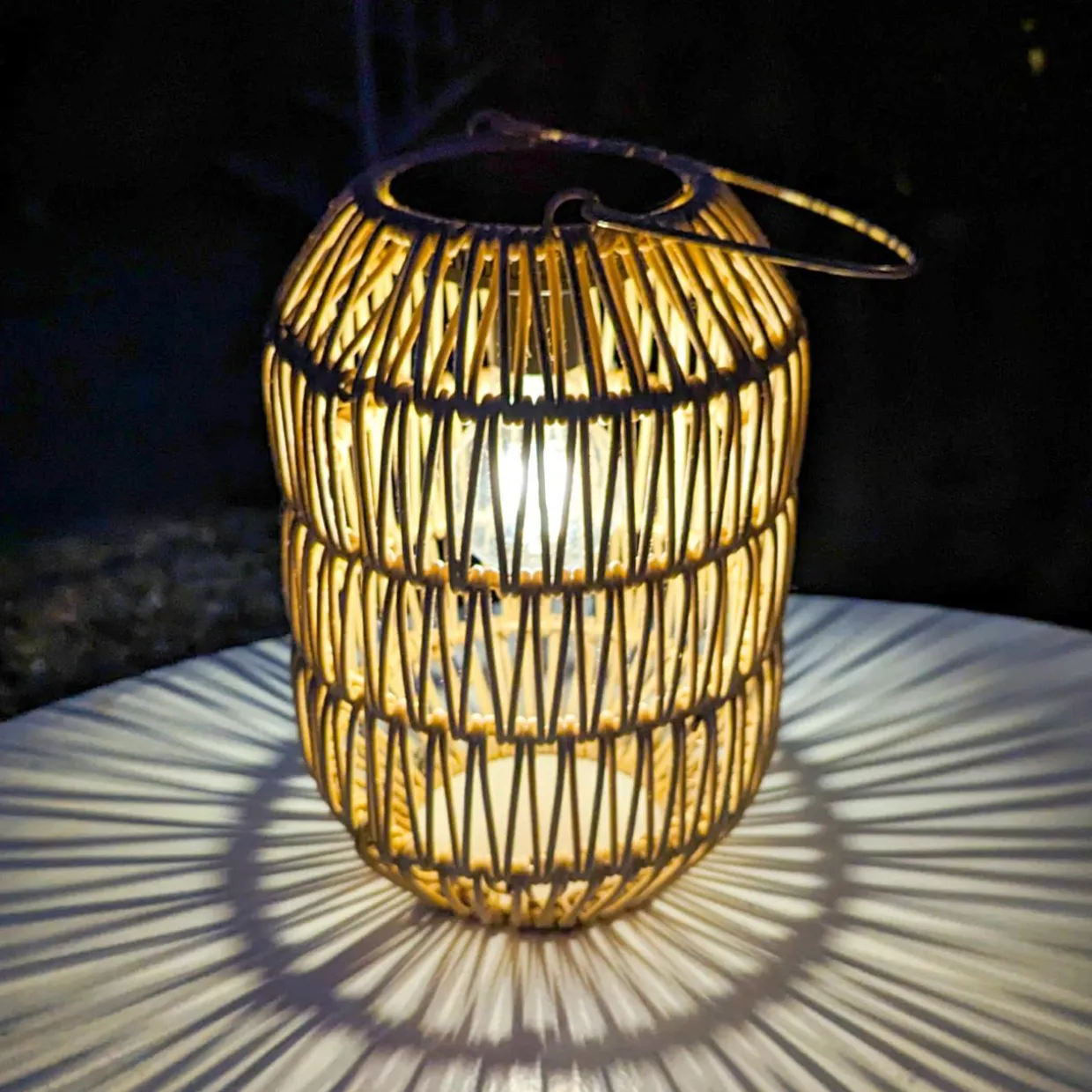 Lanterne de jardin solaire LED (H24,5 cm)Toscane Naturel
