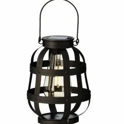 Lanterne solaire métal LED (H18,5 cm) Julia Noir