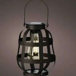 Lanterne solaire métal LED (H18,5 cm) Julia Noir