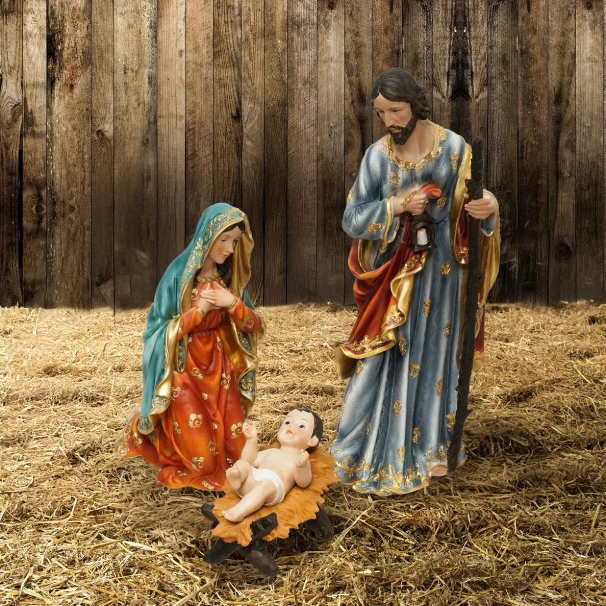 Les 3 grands santons (H59 cm) de Teresa