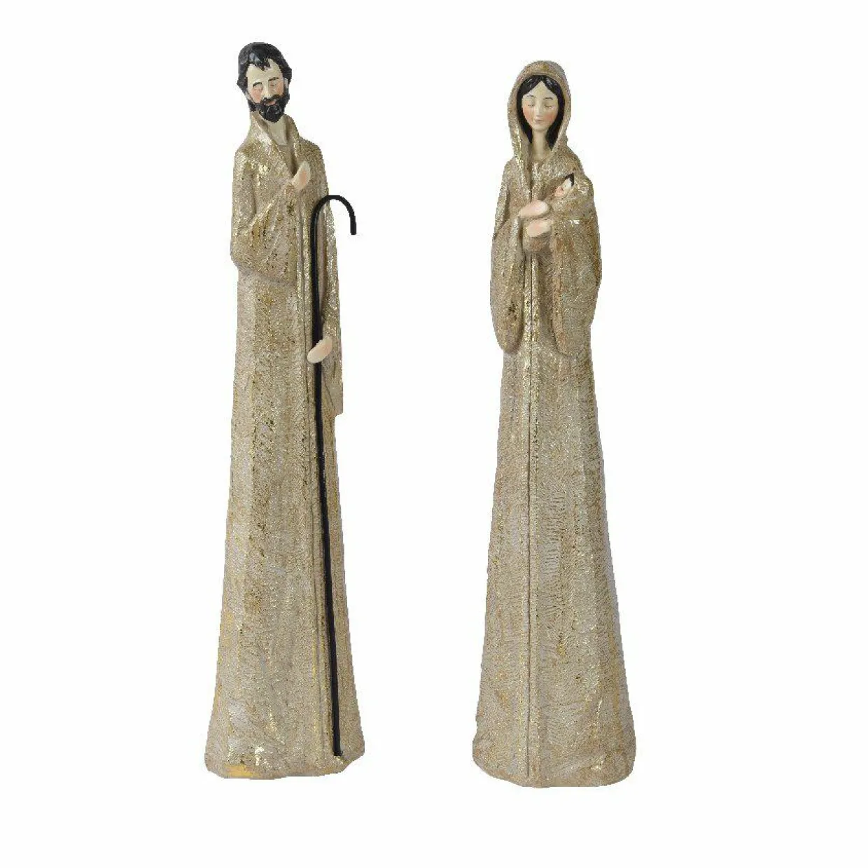 Les 2 santons (Hauteur 35 cm) de Thomas