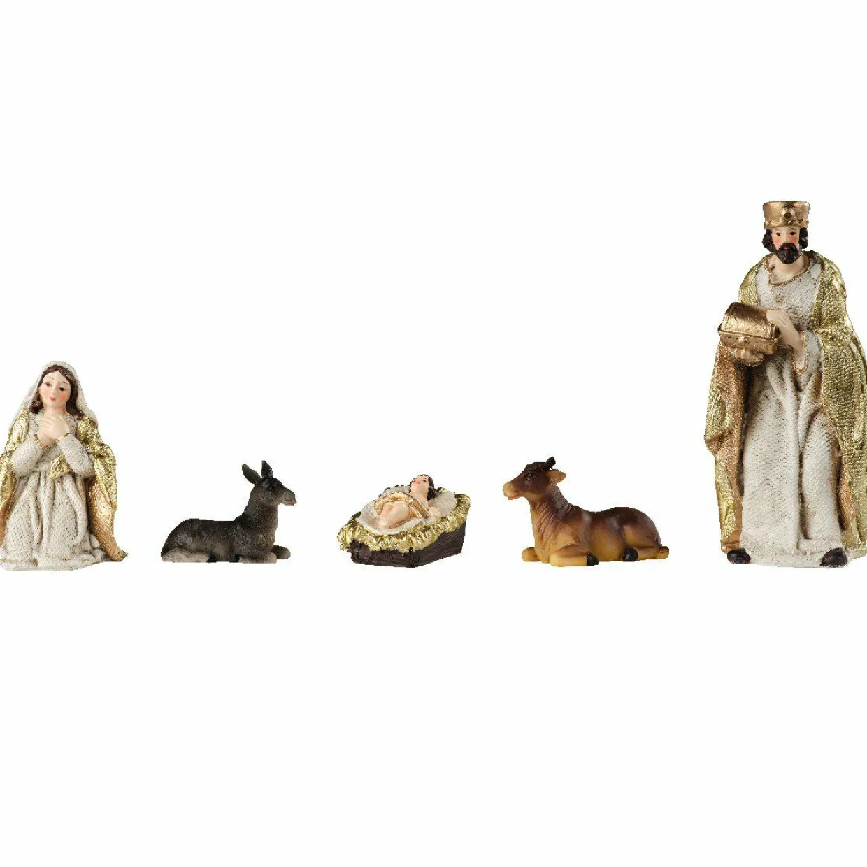 Les 8 santons (H12 cm) de Olga