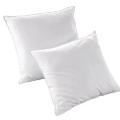 Lot Couette chaude anti-acariens (260 x 240 cm) + 2 Oreillers (60 x 60 cm) Comète Blanche