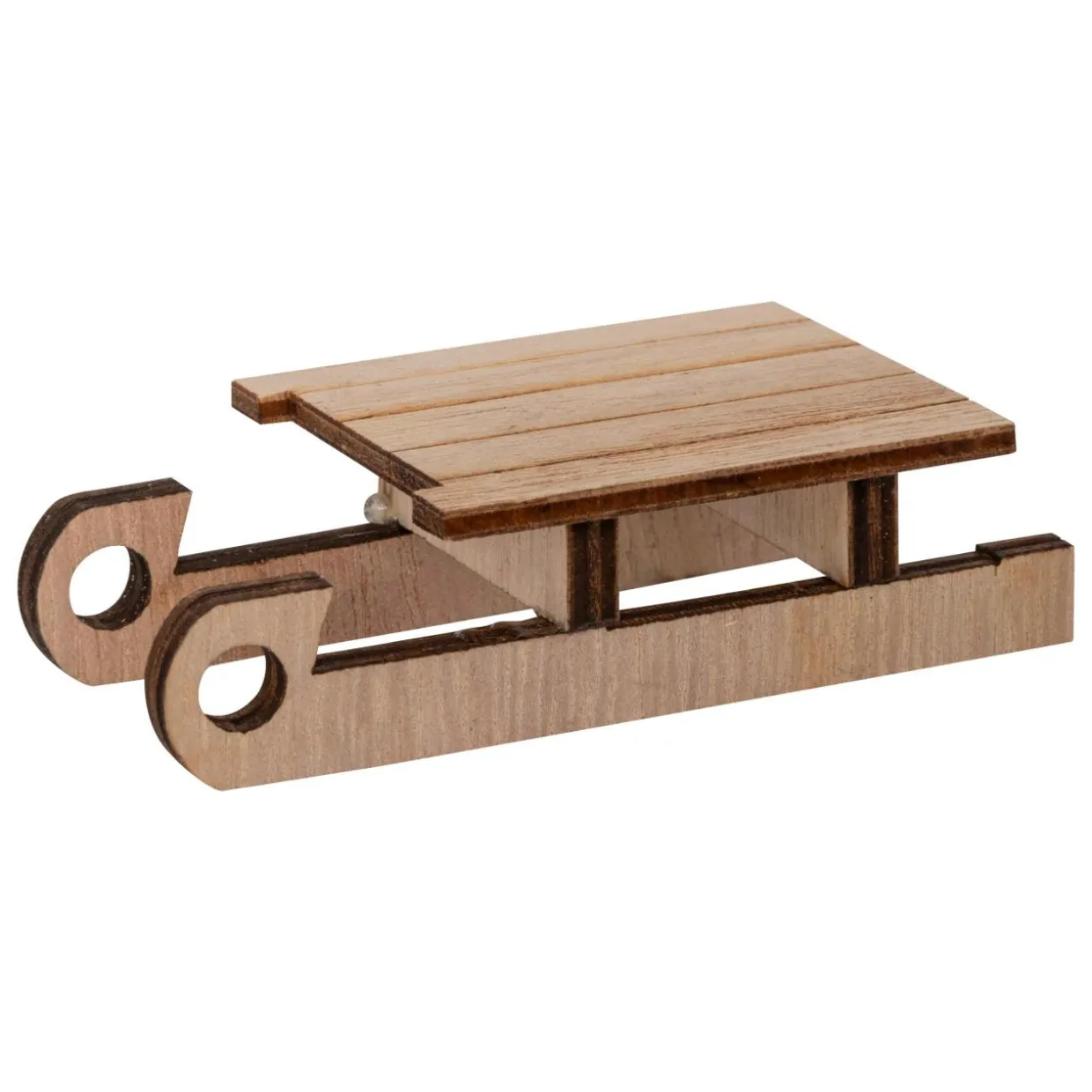Lot de 10 accessoires déco en bois (H17 cm) Porte de petite souris Multicolore
