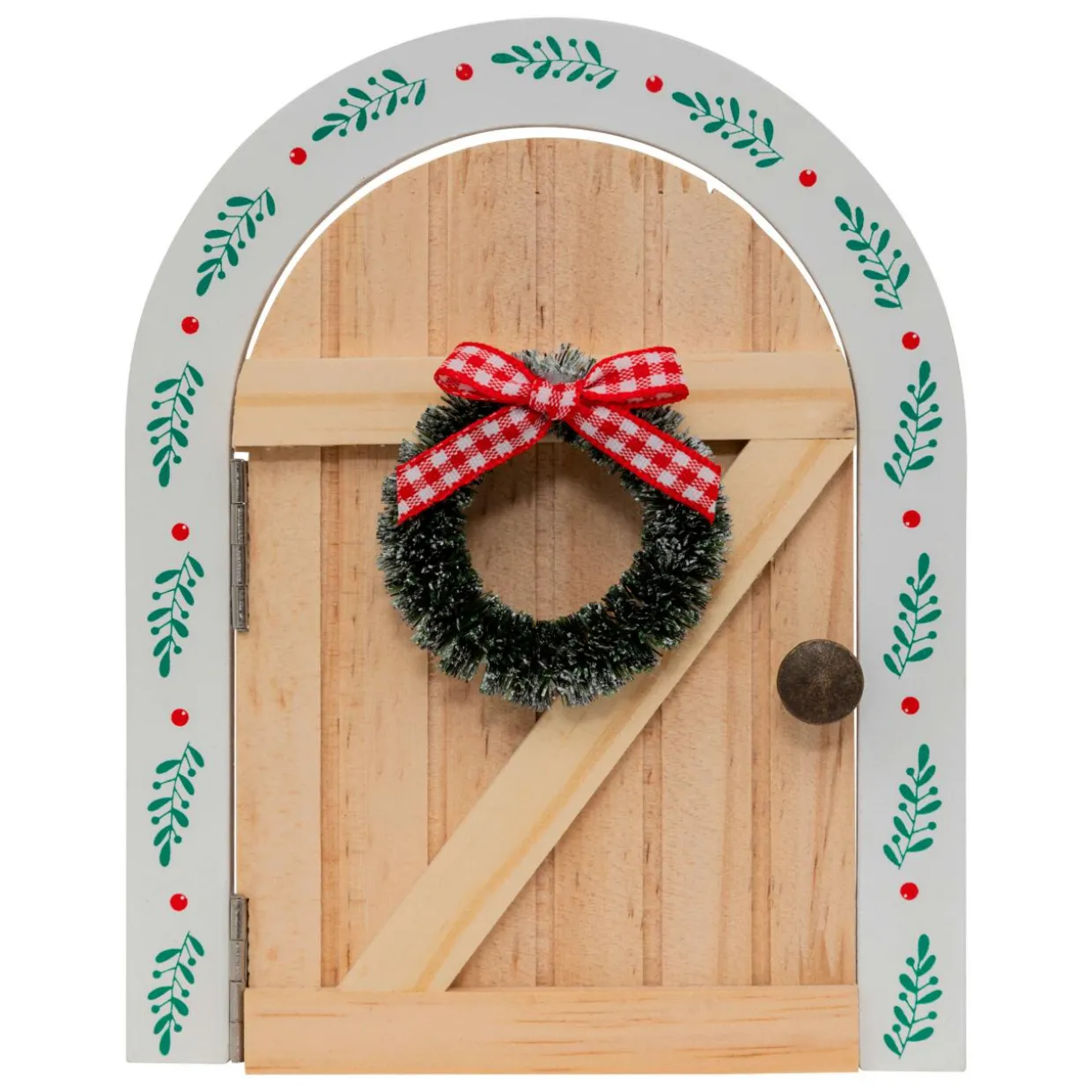 Lot de 10 accessoires déco en bois (H17 cm) Porte de petite souris Multicolore