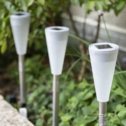 Lot de 10 bornes de jardin solaires (H26 cm) Marly Multicolore