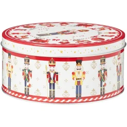 Lot de 3 boîtes de rangement en métal rondes Mon beau Noël