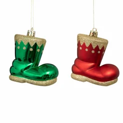Lot de 4 bottes (H8 cm) Jeux de neige Rouge et vert