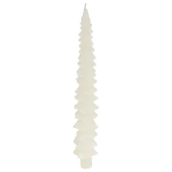 Lot de 2 bougies bâton en cire (H25 cm) Sapin Blanc