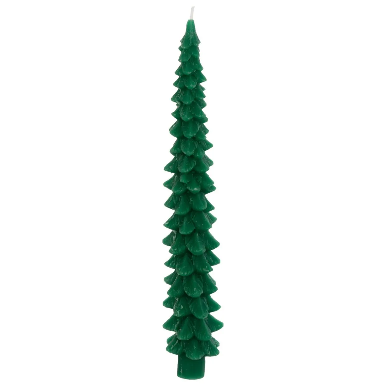 Lot de 2 bougies bâton en cire (H25 cm) Sapin Vert