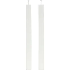 Lot de 2 bougies bâton (H25 cm) Chandelier Blanc givré