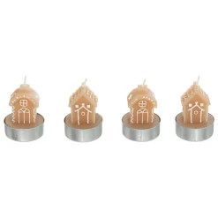 Lot de 4 bougies (H6 cm) Maisons de village