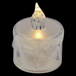 Lot de 4 bougies LED Chauffe-plat Transparentes et pailletées