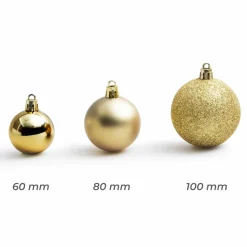 Lot de 20 boules de Noël assorties New Alpine Or