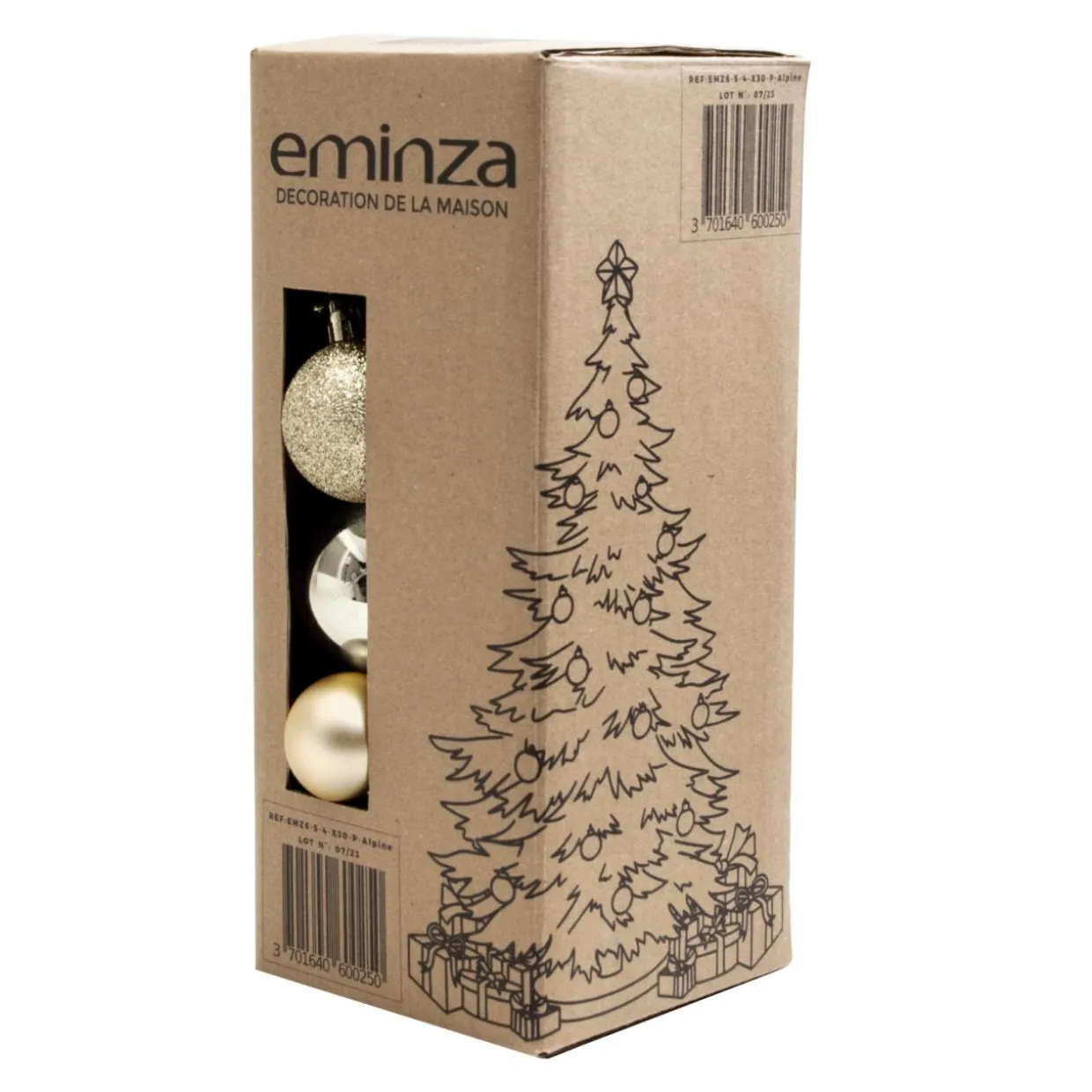 Lot de 30 boules de Noël assorties New Alpine Perle