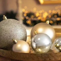 Lot de 20 boules de Noël assorties New Alpine Perle