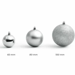 Lot de 20 boules de Noël assorties New Alpine Argent